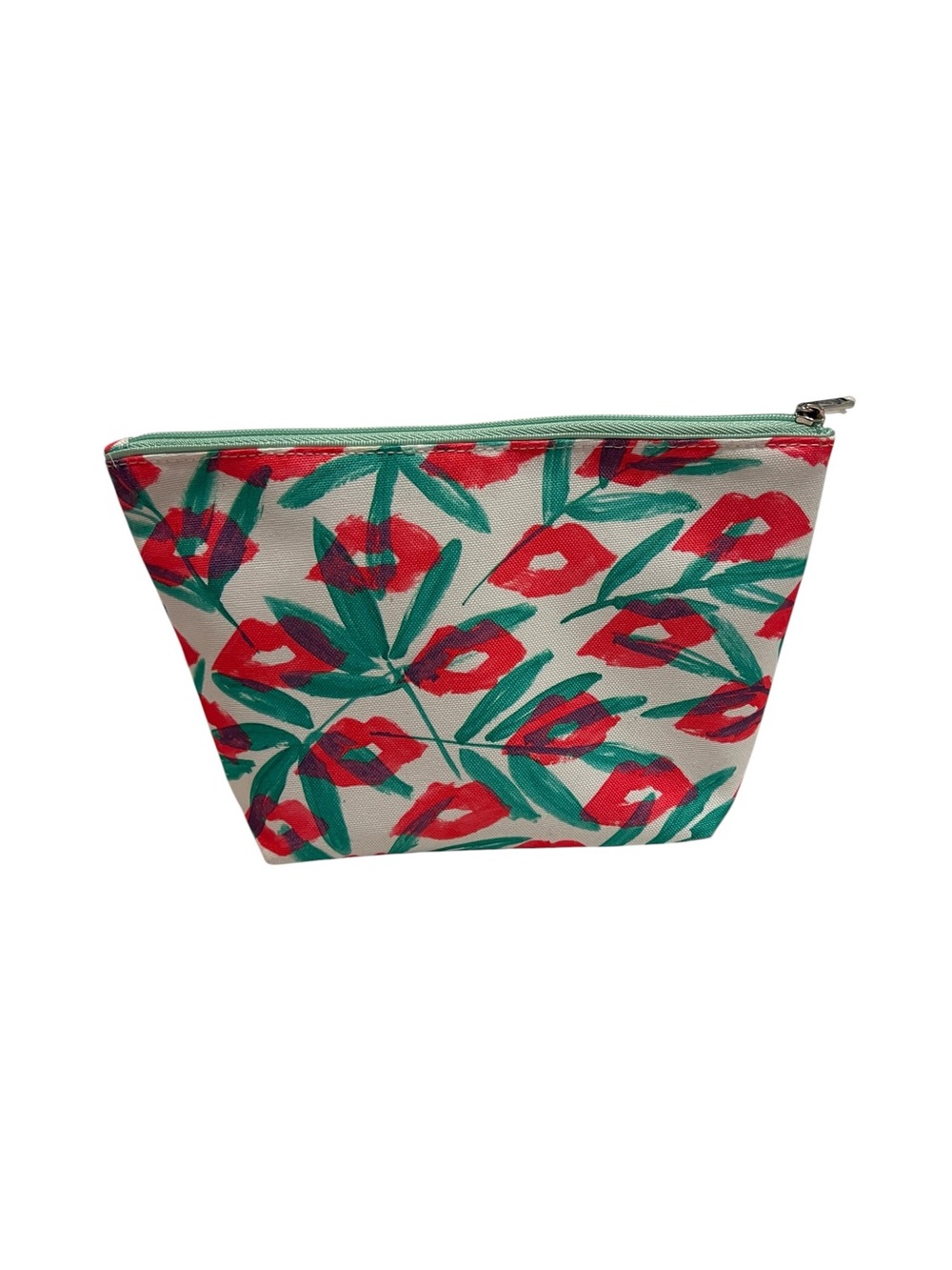 Clinique x Drawbertson Floral Lips Cosmetic Makeup Bag Pouch - Picture 3 of 5